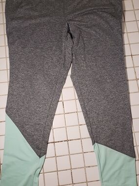 Lane Bryant Girls' Gray & Mint Colorblock Leggings For Women